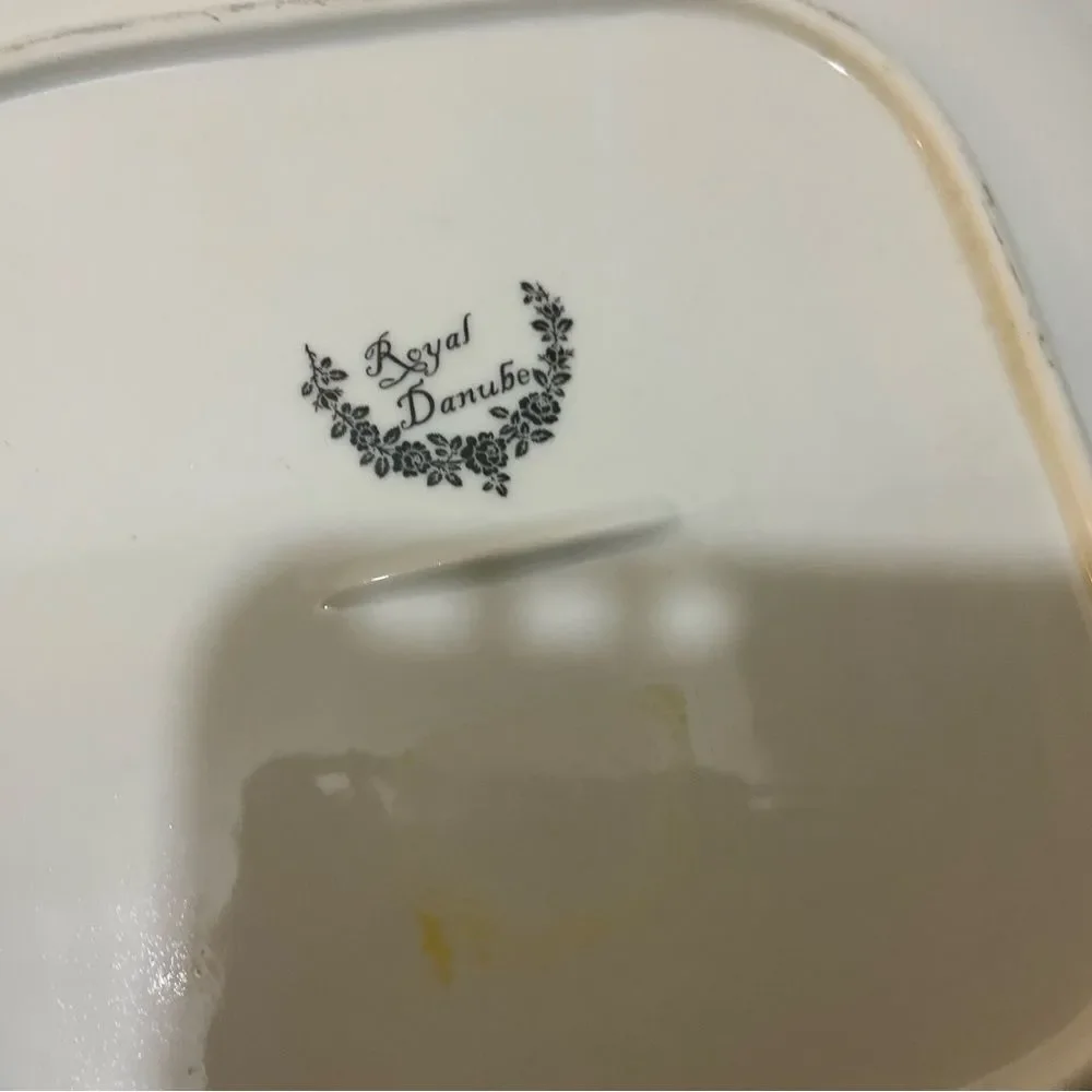 Royal Danube English Rose Square Handled Cake Plate 10,5